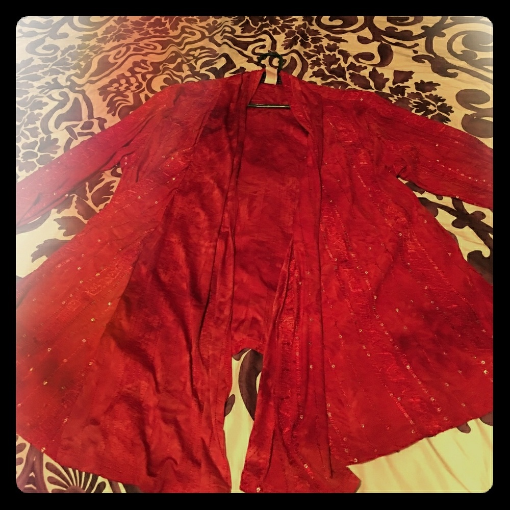 Only Nine Red Cardigan